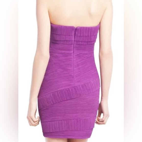 BCBGMaxAzria Jorie Violet Purple Short Mini Dress Layered Tulle Homecoming 4 - Picture 3 of 10